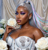 Holographic Wet Pearls & White Roses | 50 AI Image Prompt Pack