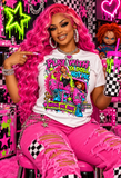 Play With Ya Doll Not Me Shirt | Neon Horror Doll Graphic Tee | Pink Green Alternative Statement T-Shirt | Horror Inspired Tee