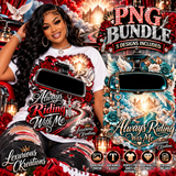 Always Riding With Me Memorial Rearview Mirror PNG Bundle