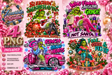 Glam Grinch Christmas PNG Bundle | 4 Sassy Holiday Digital Designs | Christmas Sublimation PNG Set
