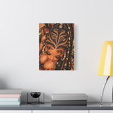 Braided Beauty Matte Canvas Wall Art — African Braid Hairstyle Portrait
