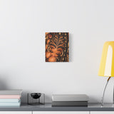 Braided Beauty Matte Canvas Wall Art — African Braid Hairstyle Portrait