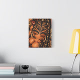 Braided Beauty Matte Canvas Wall Art — African Braid Hairstyle Portrait