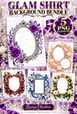 Glam Shirt Background Bundle — 5 PNG Designs
