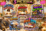 Faith & Soul Food PNG Bundle | Christian Scripture Designs | Jesus Daily Bread Digital Download