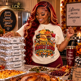 Plates Full Family Loud Zero Peace Shirt | Funny Thanksgiving Family Tee | Holiday Dinner Graphic Shirt | Family Function T-Shirt