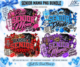 Senior Mom 2027 PNG Bundle, 4 Graduation Mom Designs, Senior Mama Digital Download, Class of 2027 PNG Set