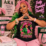 Poised With Purpose Shirt | Pink & Green Sorority-Inspired Graphic Tee | Pearl & Ivy Style Shirt