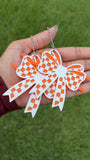 Cheer Bow Hair Tie Holder Keychains – Custom Team Colors – 3D-Printed Cheer Bag Accessories