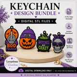 Spooky Attitude Halloween Keychain STL Bundle