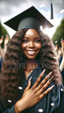 African American Grad Stock Photo