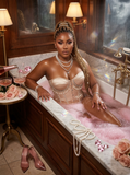Pink Pearl Champagne Boudoir Soak | 50 AI Image Prompt Pack